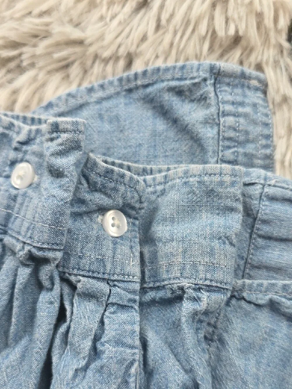 GAP Blue Button-Down Shirt with Olive Green Sweater
